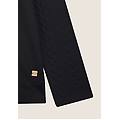 felpa donna girocollo in viscosa con maniche a trecce nero donna extra small