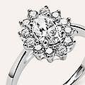 anello fantasia diamade oro bianco diamante lab-grown collezione diamade misura 52 oro bianco