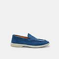 mocassini in suede da uomo blu