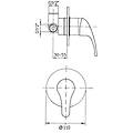 miscelatore monocomando monoforo doccia incasso serie ecoline