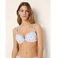 reggiseno push up in pizzo ricamato corine / indaco / 3 indaco