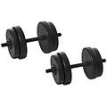 Homcom Set Di 2 Manubri Con Dischi 18 Kg