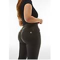 pantaloni n. o. w. skinny vita media in similpelle ecologica nero donna extra small