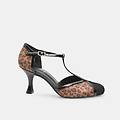 décolleté da donna in tessuto animalier