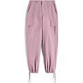 pantaloni cargo in canvas tinto capo