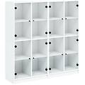 - libreria con ante bianca 136x37x142 cm in legno multistrato