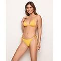 costume slip da donna con lacci textured / giallo / 3 giallo