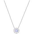 - collana sparkling dance round azzurro placcatura rodio