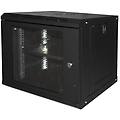 Link Armadio Rack 19 9u Serie Light Colore Nero Con Porta Vetro Axpxl Mm 450x400