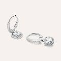 orecchini lobo silver elegance argento rodiato cubic zirconia collezione silver elegance bianco