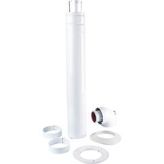 saunier duval kit fumi orizzontale con terminale antivento e curva 90 60 100mm