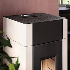 Cadel Stufa A Pellet Ventilata Cristal 9 Grigio Rosso