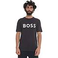 t-shirt girocollo mezza manica blu
