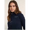 felpa comfort fit collo alto con zip e logo dark sapphire donna extra small