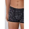 boxer in cotone stampato bordi a contrasto con logo uomo grigio tamaño m