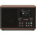 classic h4 radio portatile digitale nero legno