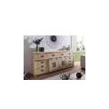sideboard mango 220x45x90 beige lackiert railway #392