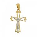 croce da uomo in oro giallo e bianco 803321713985