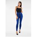 jeggings push up wr. up superskinny vita alta tintura blu royal blue denim-blue seams donna extra