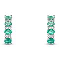 orecchini a cerchio elizabeth crown oro bianco smeraldo diamante collezione elizabeth crown oro
