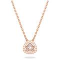collana millenia taglio trilliant bianca placcato color oro rosa os