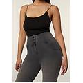 jeggings wr. up lunghezza 7/8 e vita super alta medium grey denim-black seams donna medium