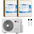 condizionatore artcool gallery lcd dual split 12000+12000 btu inverter a+++ wifi unità