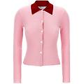 cardigan 'pink merino wool'