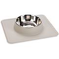ciotola in acciaio dex con supporto in silicone 350 ml ø 14 cm grigio chiaro