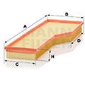mann-filter filtro aria c 54 165