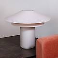 lampada da tavolo shan beige pergamena/acciaio altezza 48 5 cm