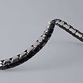 bracciale catena man code acciaio bicolore bianco / nero collezione man code bicolore bianco / nero