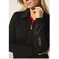 felpa donna con zip e collo alto con interno paisley nero donna large