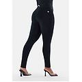 pantaloni push up wr. up curvy gamba skinny cotone organico nero donna xxs