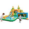 scivolo acquatico gonfiabile con piscine splash parco acquatico per bambini con lunghe rampe (senza
