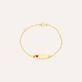 bracciale con targhetta holy oro giallo collezione holy oro giallo