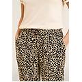 pantaloni straight leg in viscosa stampa animalier alloveranimalier whitecap gray donna medium