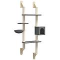 - albero per gatti con tiragraffi a parete grigio scuro 180 cm