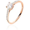 anello solitario claire oro rosa cubic zirconia collezione claire misura 56 oro rosa