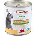 hfc natural in brodo di cottura 280 gr tonno e gamberetti confezione da 6 pezzi cibo monoproteico