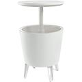 tavolino portaghiaccio cool bar in resina 49 5x84 5x49 5h 30 lt bianco