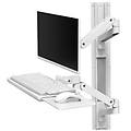supporto monitor tv parete ( 10 kg ) vesa 100 x 100 lx pro series wall mounted workstation white 45