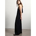 - abito lungo nero con scollo halter donna nero canna di fucile taglia xs