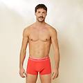 boxer tinta unita in jersey elasticizzato con elastico a contrasto new fashion color / rosso / 6