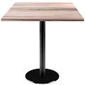 tavolo rome 70x70x75 cm (lxlxh) piano tavolo quercia struttura nero quadrata