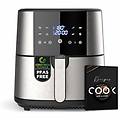 rocket 600 friggitrice ad aria calda 6l senza pfas 1800w 6l con rivestimento ceramico ceratech touch