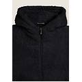 felpa in pile sherpa con cappuccio e zip nero donna medium
