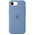 custodia in silicone per iphone 16e blu inverno
