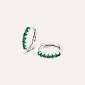 orecchini a cerchio silver rainbow argento rodiato cubic zirconia collezione silver rainbow bianco