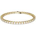 braccialetto matrix tennis taglio round bianco placcato color oro l
